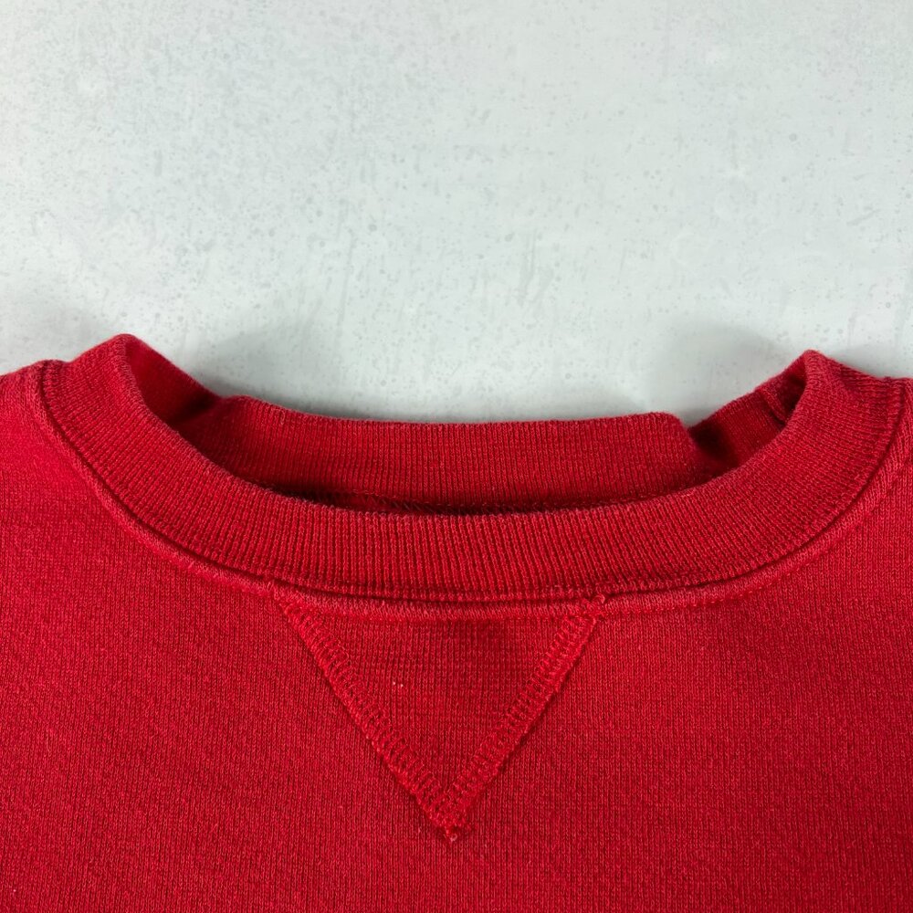 Y2K North Carolina State Wolfpack Sweatshirt Medium Red Faded Logo Crewneck - Picture 6 of 15